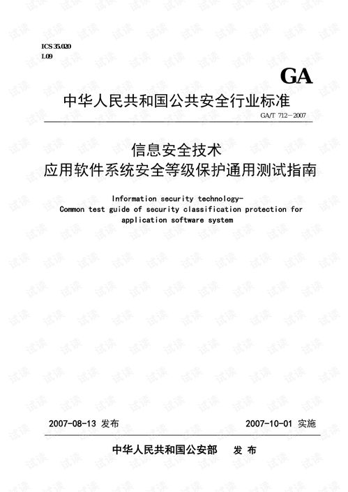 信息安全技术应用软件系统安全等级保护通用测试指南 网络安全文档类资源 csdn下载